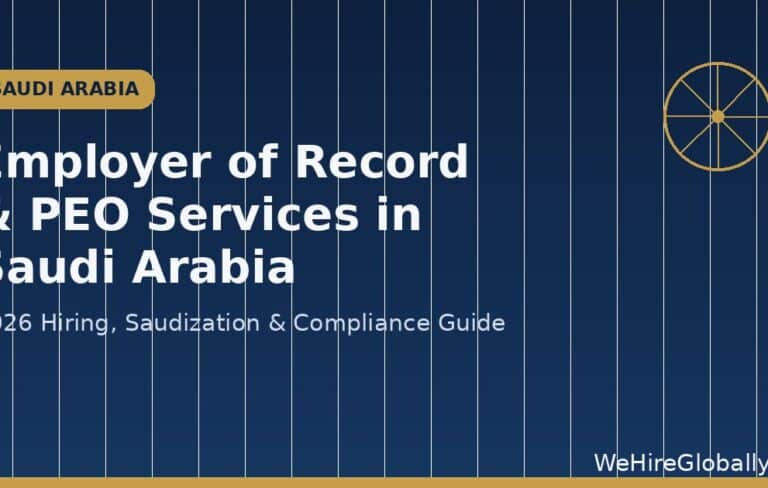Employer of Record and PEO services in Saudi Arabia 2026 hiring guide cover image