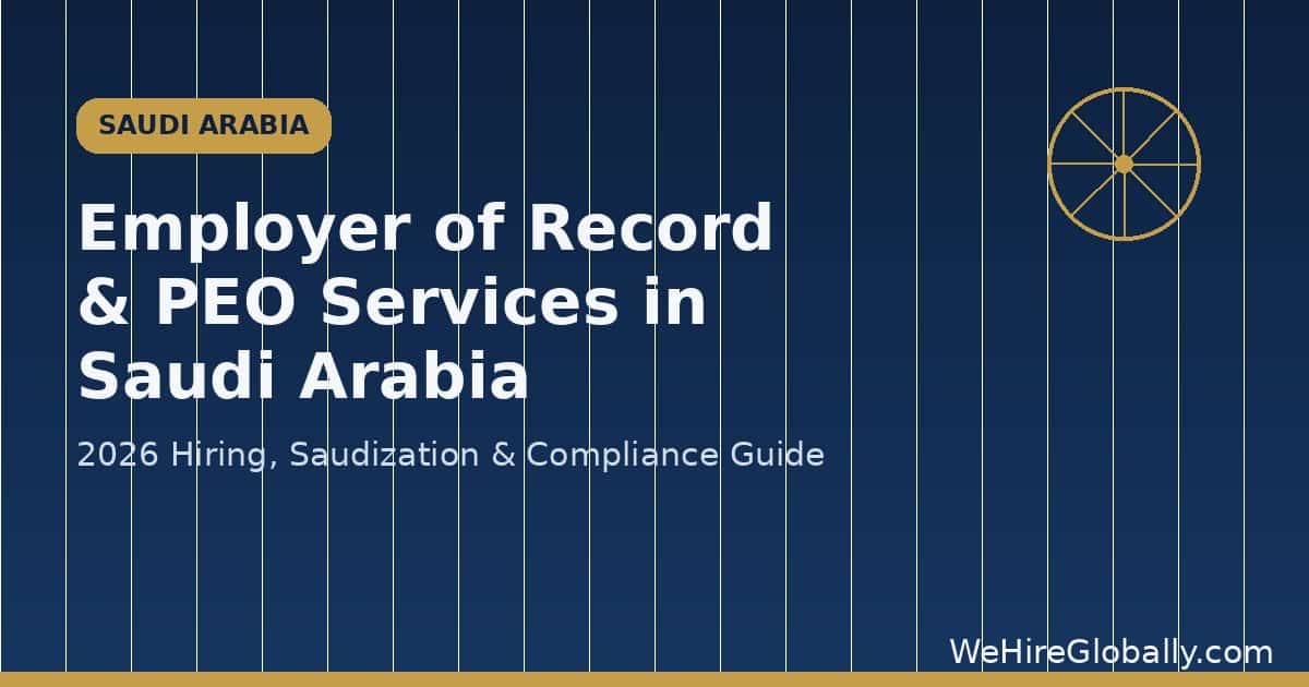 Employer of Record and PEO services in Saudi Arabia 2026 hiring guide cover image