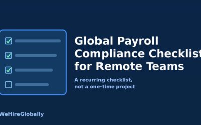 Global payroll compliance checklist for remote teams — checklist icon graphic