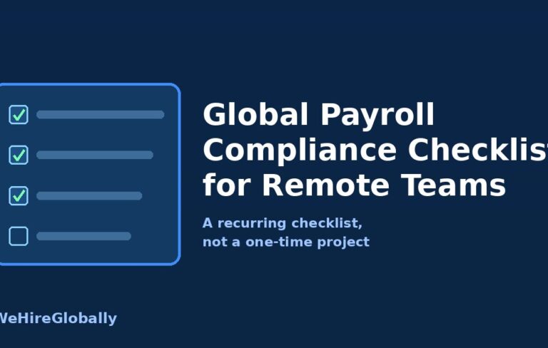 Global payroll compliance checklist for remote teams &mdash; checklist icon graphic