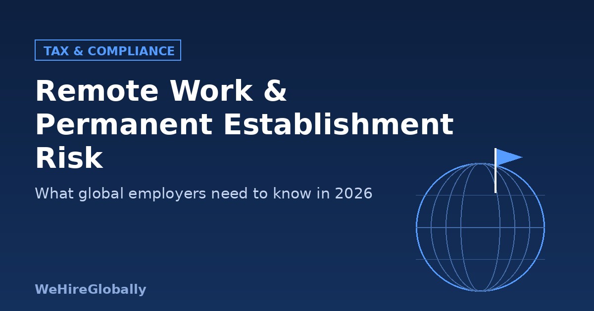 Remote Work and Permanent Establishment Risk - 2026 guide for global employers