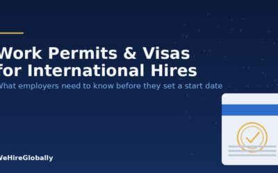 Work permits and visas for international hires — WeHireGlobally guide cover image