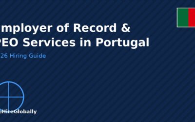 Employer of Record and PEO services in Portugal 2026 hiring guide cover with Portugal flag badge